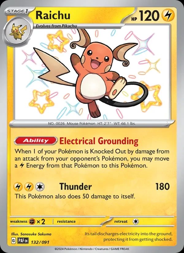 Raichu Paldean Fates card