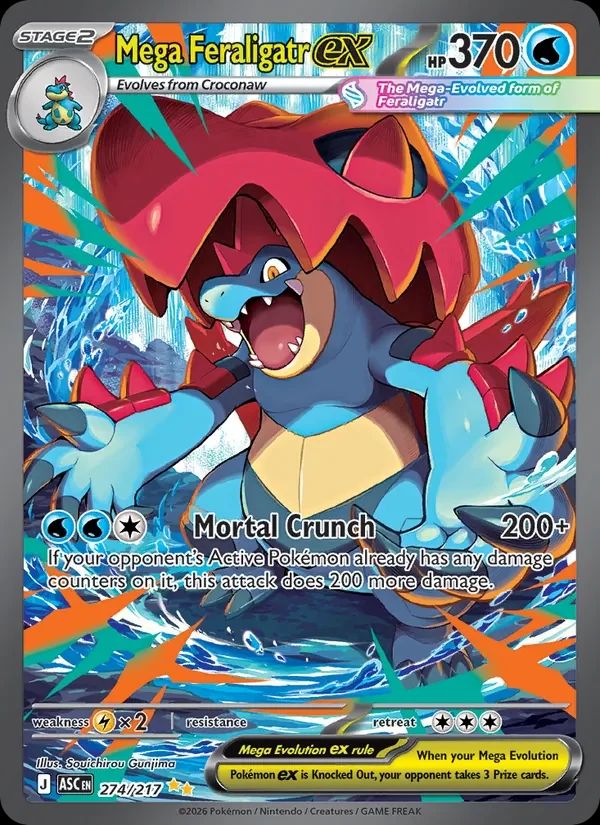 Mega Feraligatr ex Ascended Heroes card