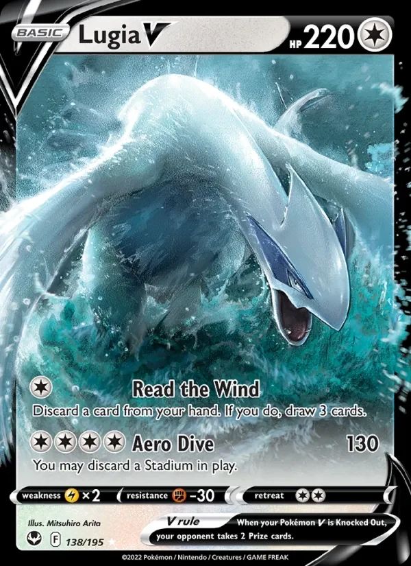 Lugia V Silver Tempest card