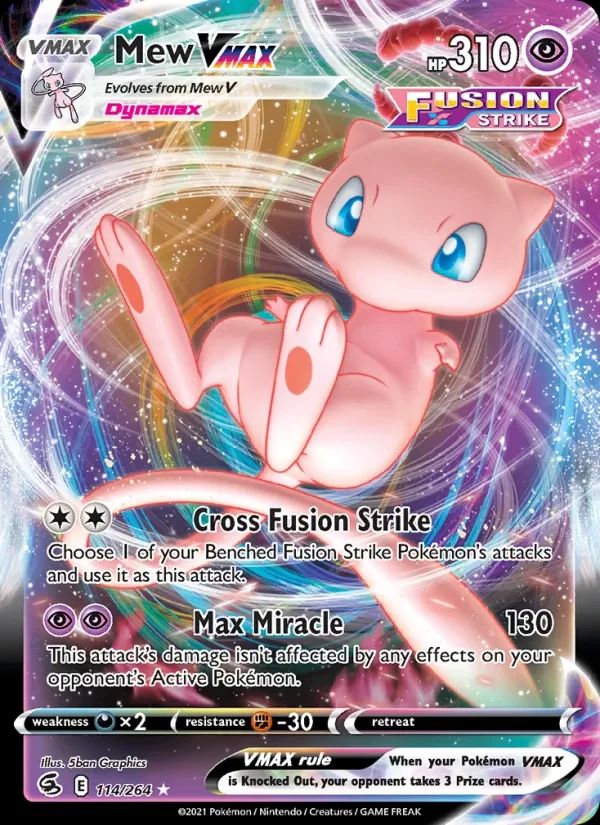 Mew VMAX Fusion Strike card