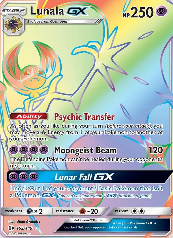 Lunala GX Sun & Moon card