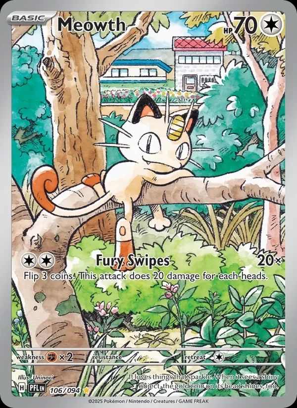 Meowth Phantasmal Flames card