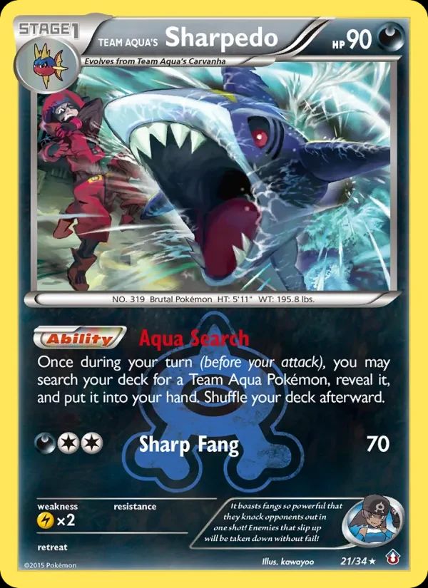 Team Aqua's Sharpedo Double Crisis card