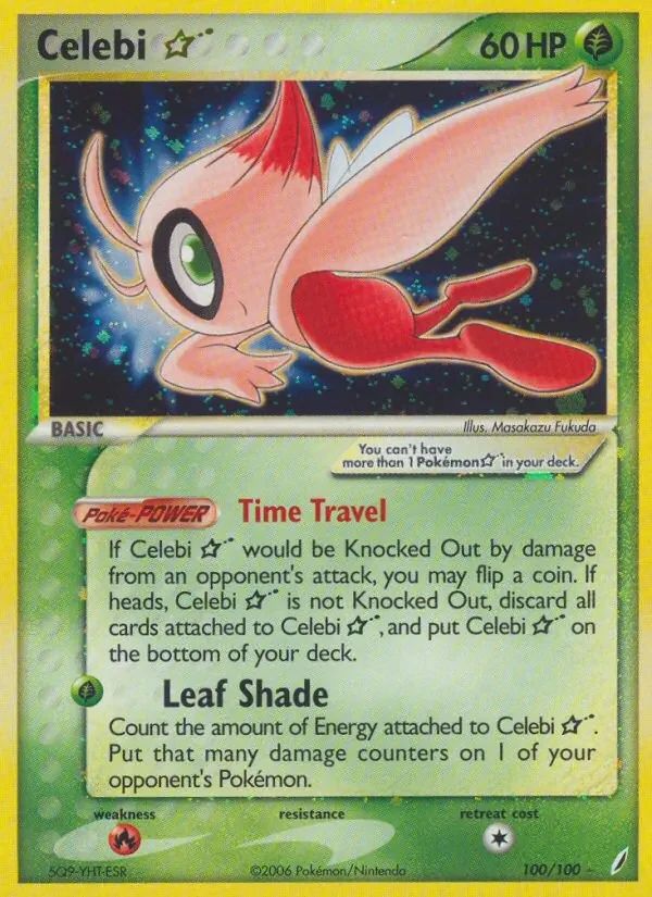 Celebi EX Crystal Guardians card