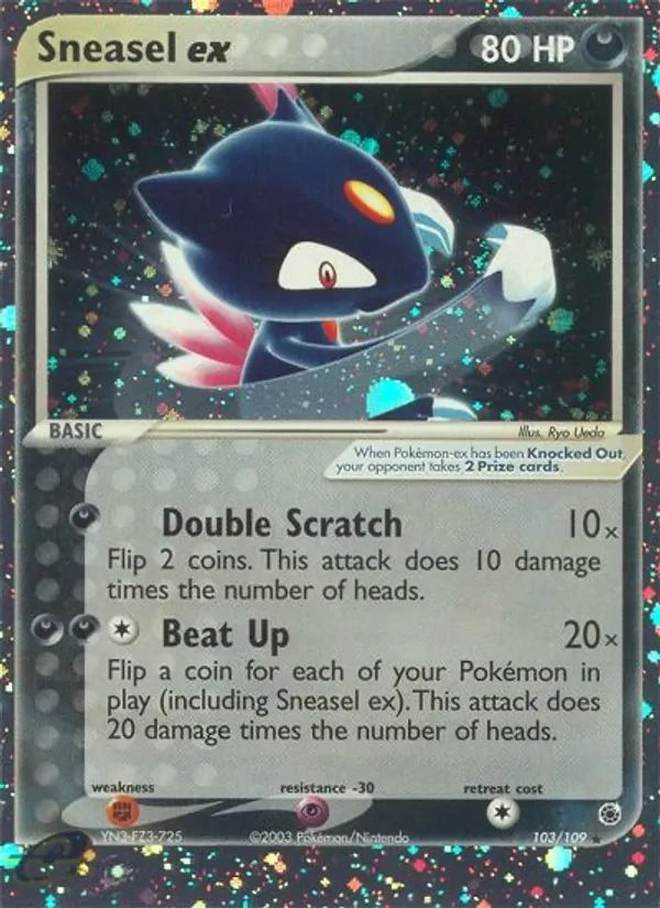 Sneasel EX EX Ruby & Sapphire card
