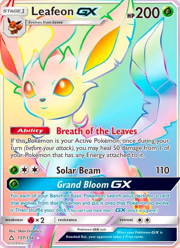 Leafeon GX Ultra Prism card