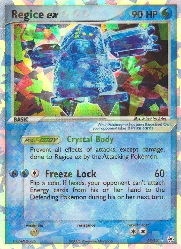 Regice EX EX Hidden Legends card