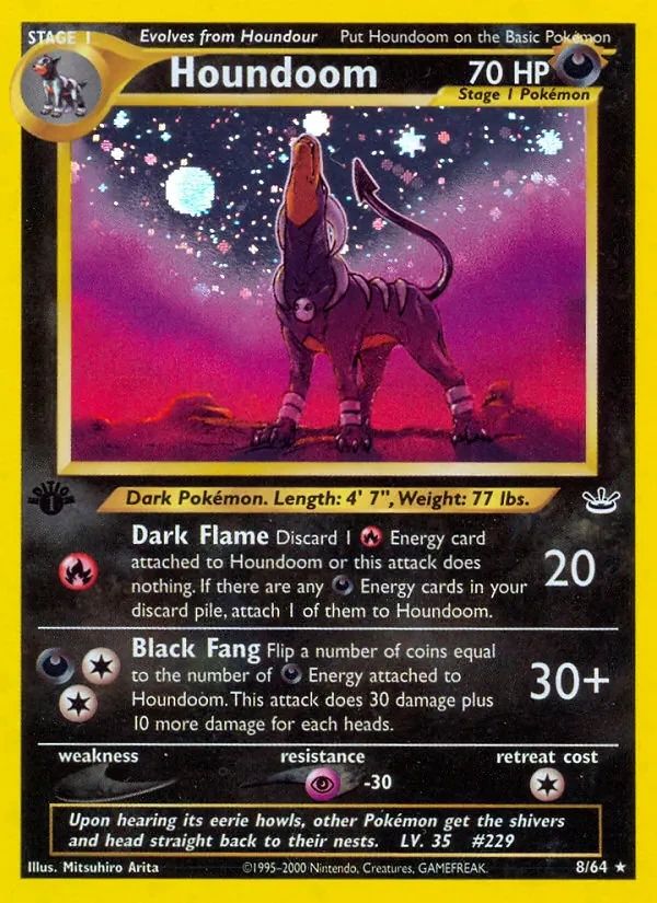 Houndoom Neo Revelation card