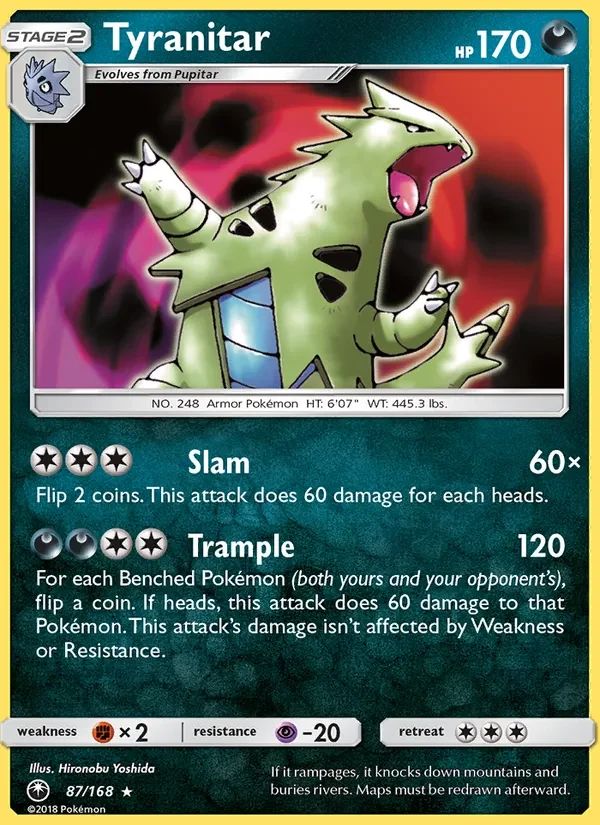 Tyranitar Celestial Storm card