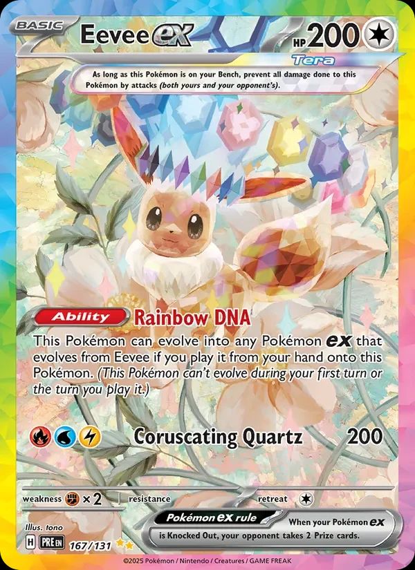 Eevee ex Prismatic Evolutions card
