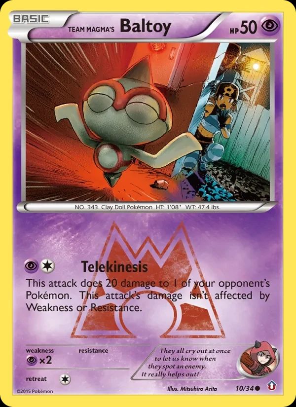Team Magma's Baltoy Double Crisis card
