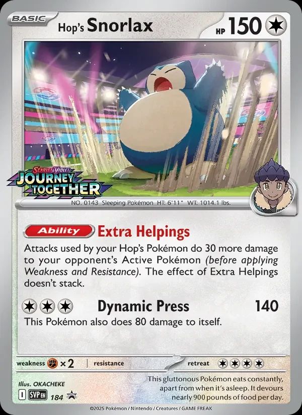 Hop's Snorlax SVP Black Star Promos card