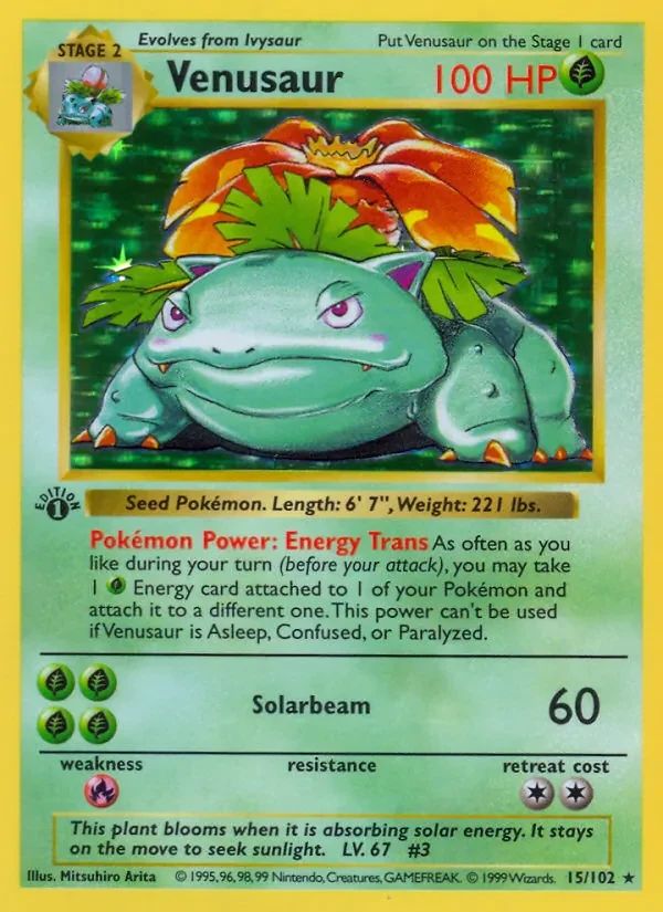 Venusaur Base Set card