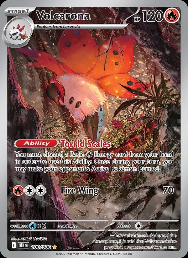 Volcarona Black Bolt card