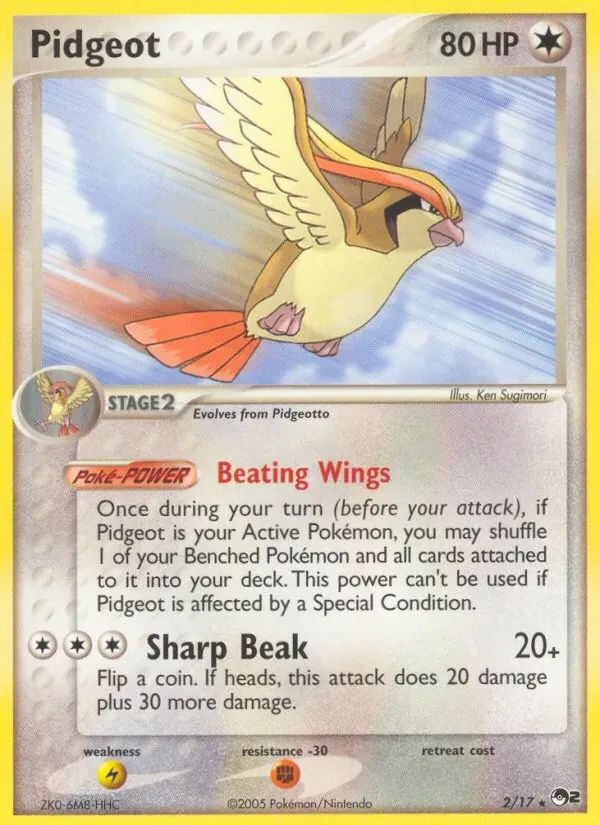 Pidgeot POP Series 2 card