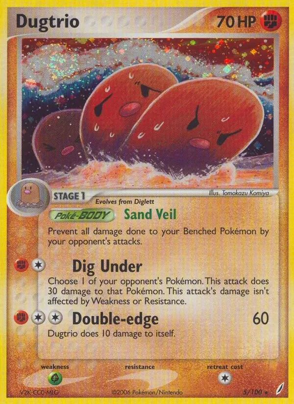 Dugtrio EX Crystal Guardians card