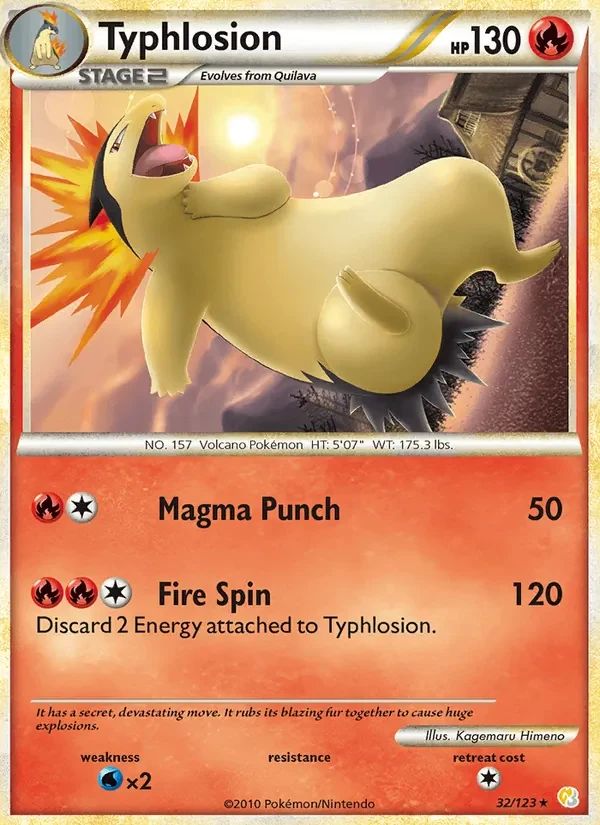Typhlosion HeartGold & SoulSilver card