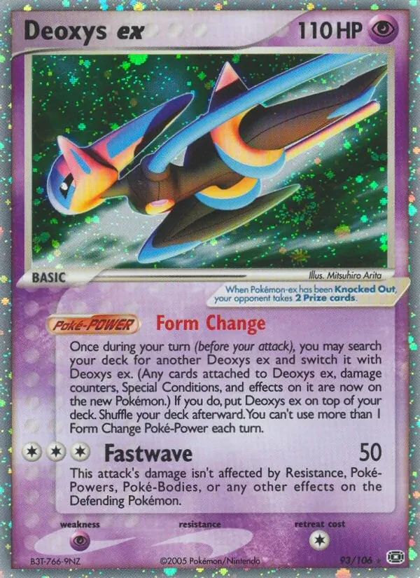 Deoxys EX EX Emerald card