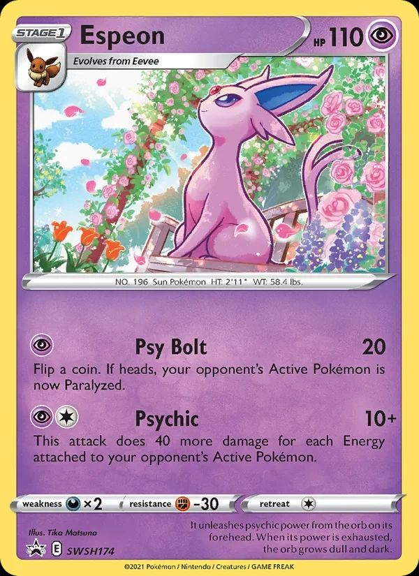 Espeon SWSH Black Star Promos card