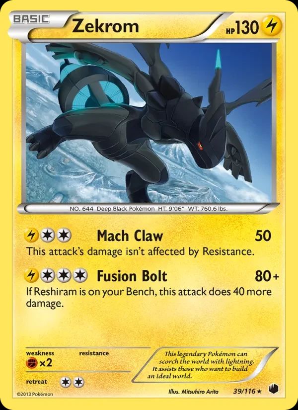 Zekrom Plasma Freeze card