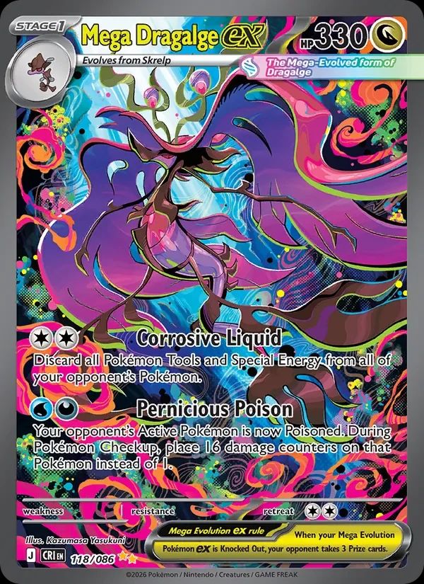 Mega Dragalge ex Chaos Rising card