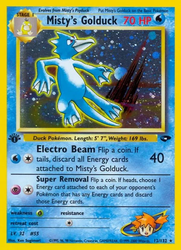 Misty's Golduck Gym Challenge card