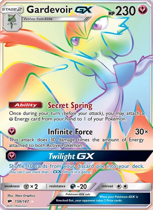 Gardevoir GX Burning Shadows card