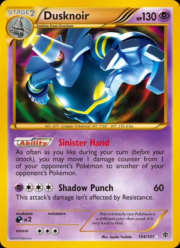Dusknoir Plasma Blast card