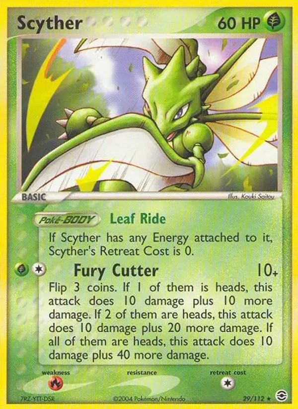 Scyther EX FireRed & LeafGreen card