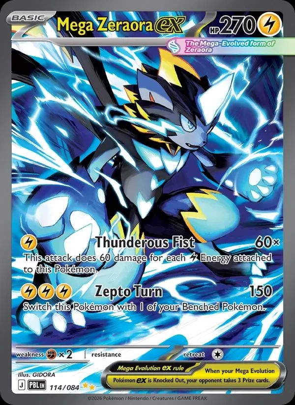 Mega Zeraora ex Pitch Black card