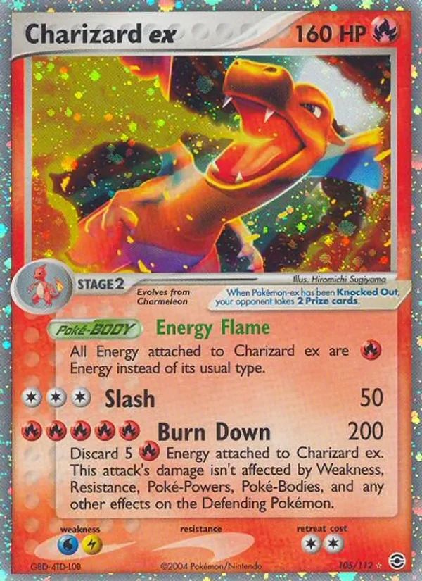 Charizard EX EX FireRed & LeafGreen card