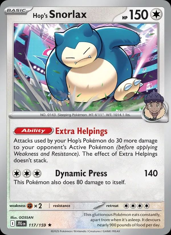 Hop's Snorlax Journey Together card