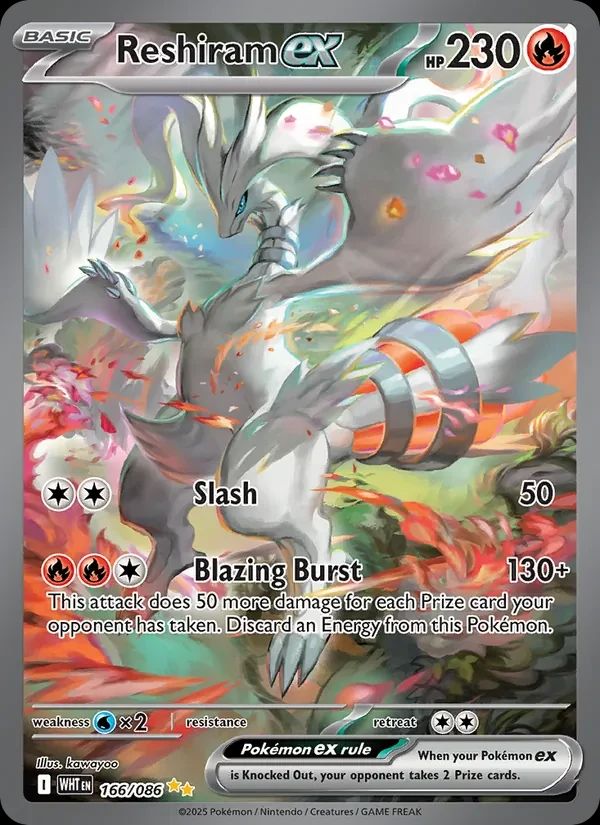Reshiram ex White Flare card
