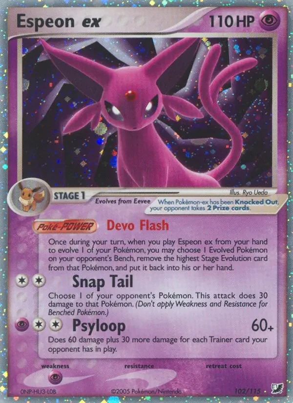 Espeon EX EX Unseen Forces card