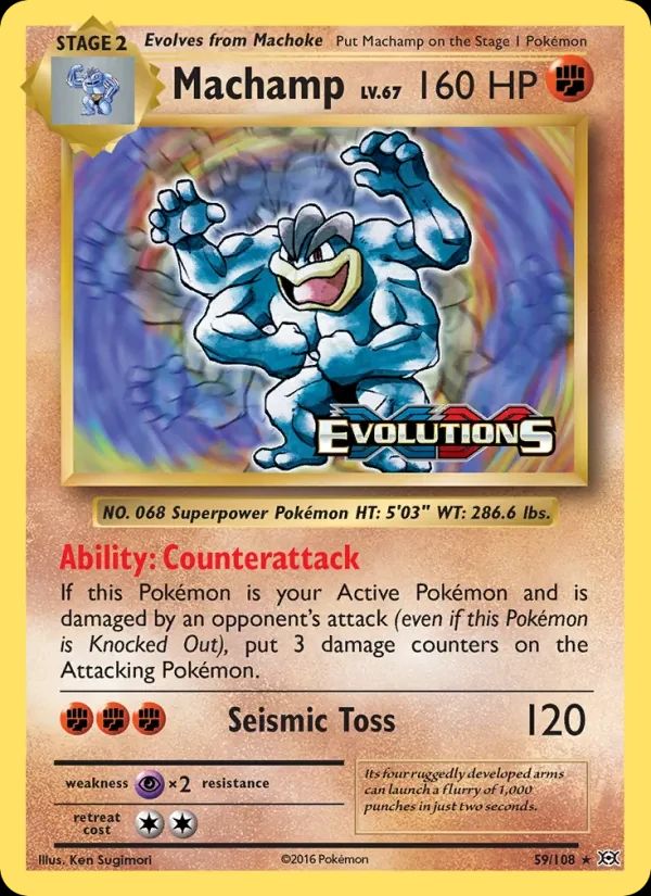 Machamp Evolutions card