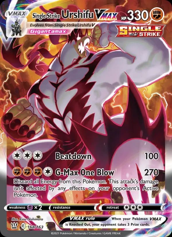 Single Strike Urshifu VMAX Battle Styles card