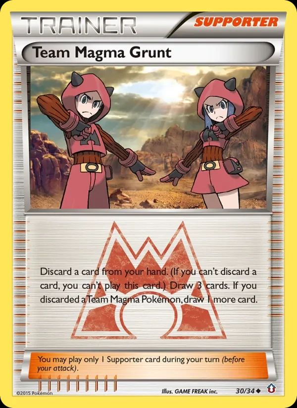 Team Magma Grunt Double Crisis card
