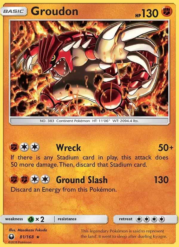 Groudon Celestial Storm card