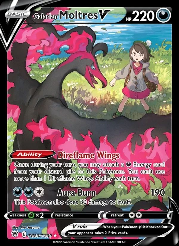 Galarian Moltres V Astral Radiance card