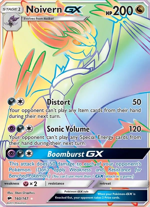 Noivern GX Burning Shadows card