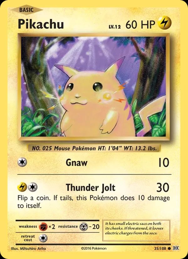 Pikachu Evolutions card
