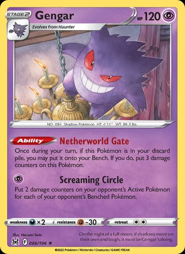 Gengar Lost Origin card