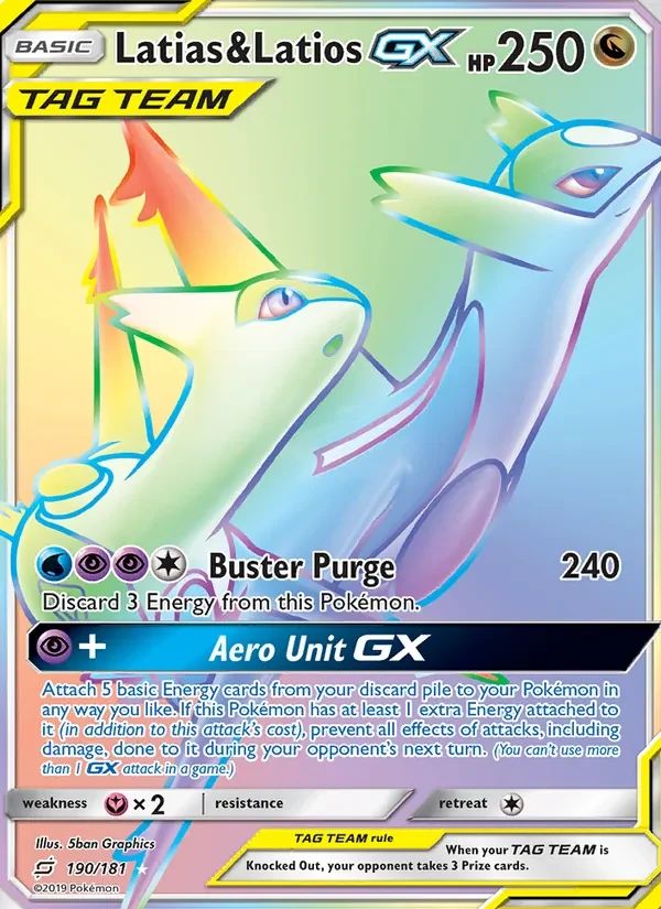 Latias & Latios GX Team Up card