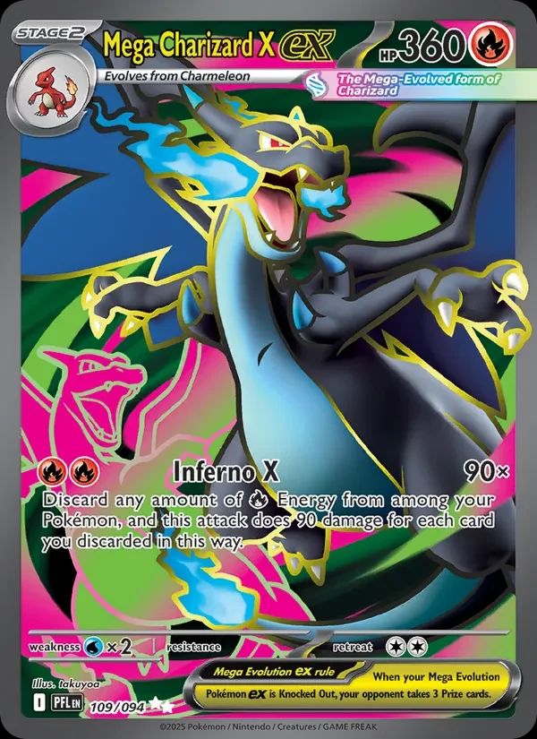 Mega Charizard X ex Phantasmal Flames card