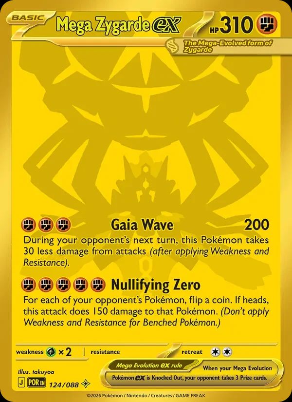 Mega Zygarde ex Perfect Order card