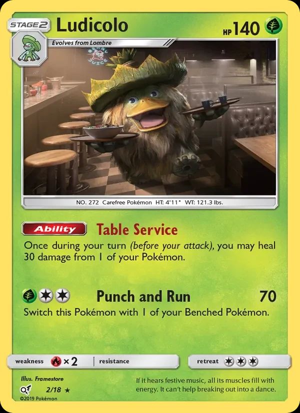 Ludicolo Detective Pikachu card