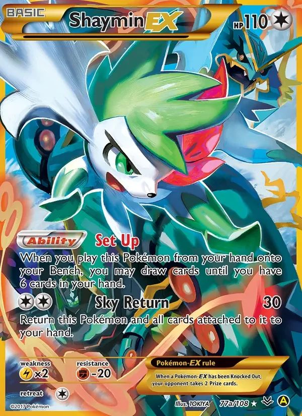 Shaymin EX Roaring Skies card