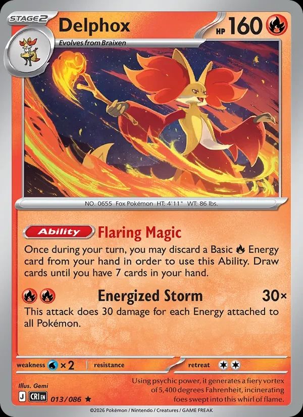 Delphox Chaos Rising card