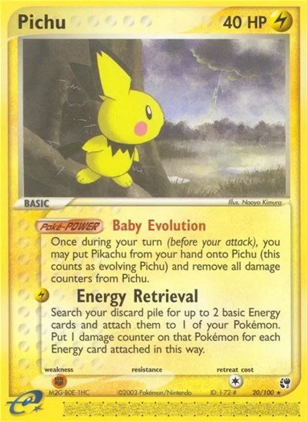 Pichu EX Sandstorm card