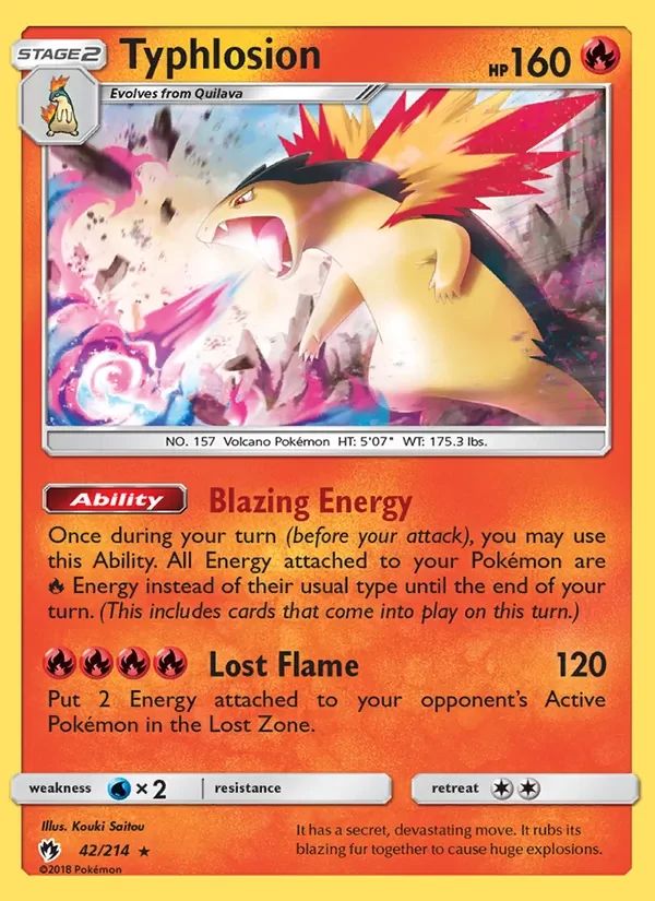 Typhlosion Lost Thunder card